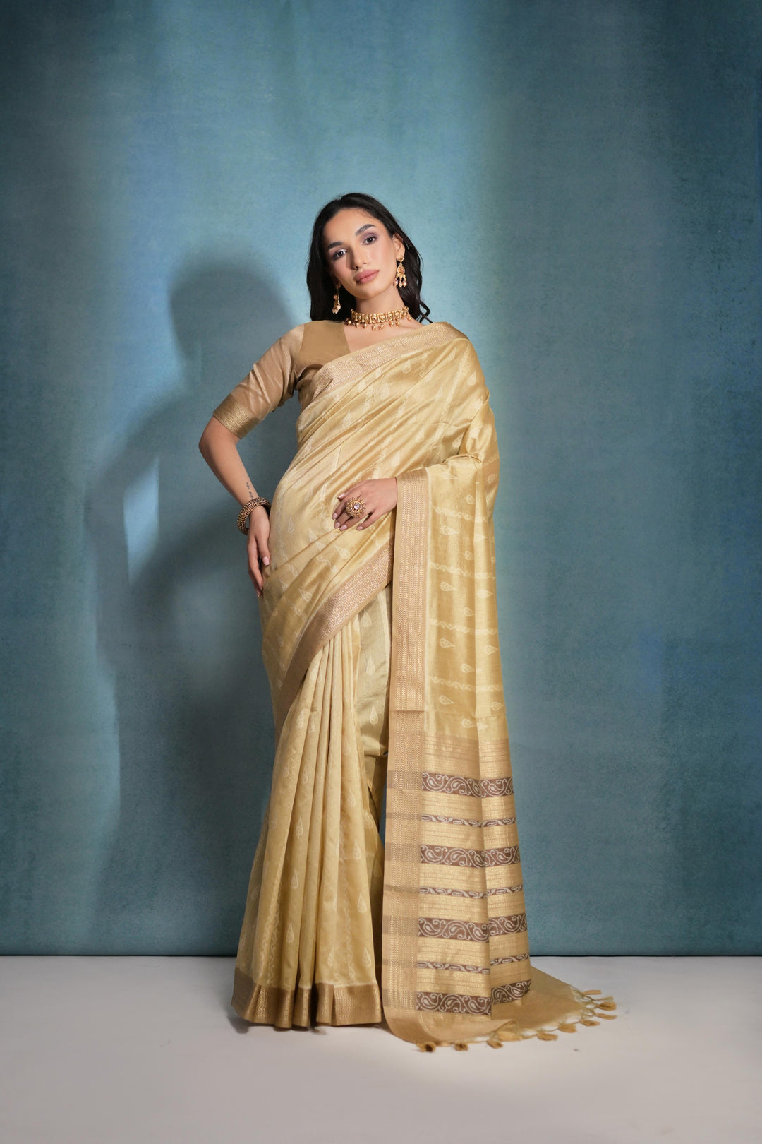 Tusser Silk Saree | Woven Ikkat Patola Designer for Weddings & Festive Events