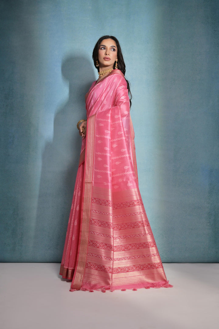 Tusser Silk Saree | Woven Ikkat Patola Designer for Weddings & Festive Events