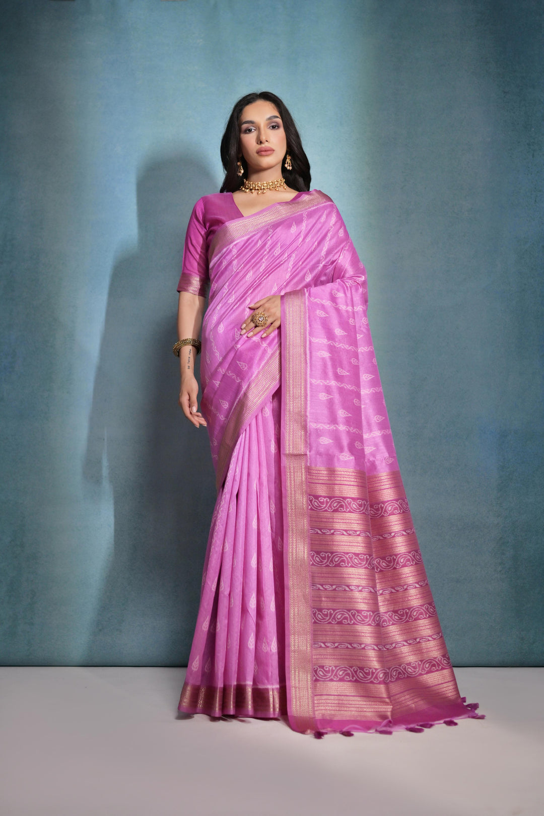 Tusser Silk Saree | Woven Ikkat Patola Designer for Weddings & Festive Events