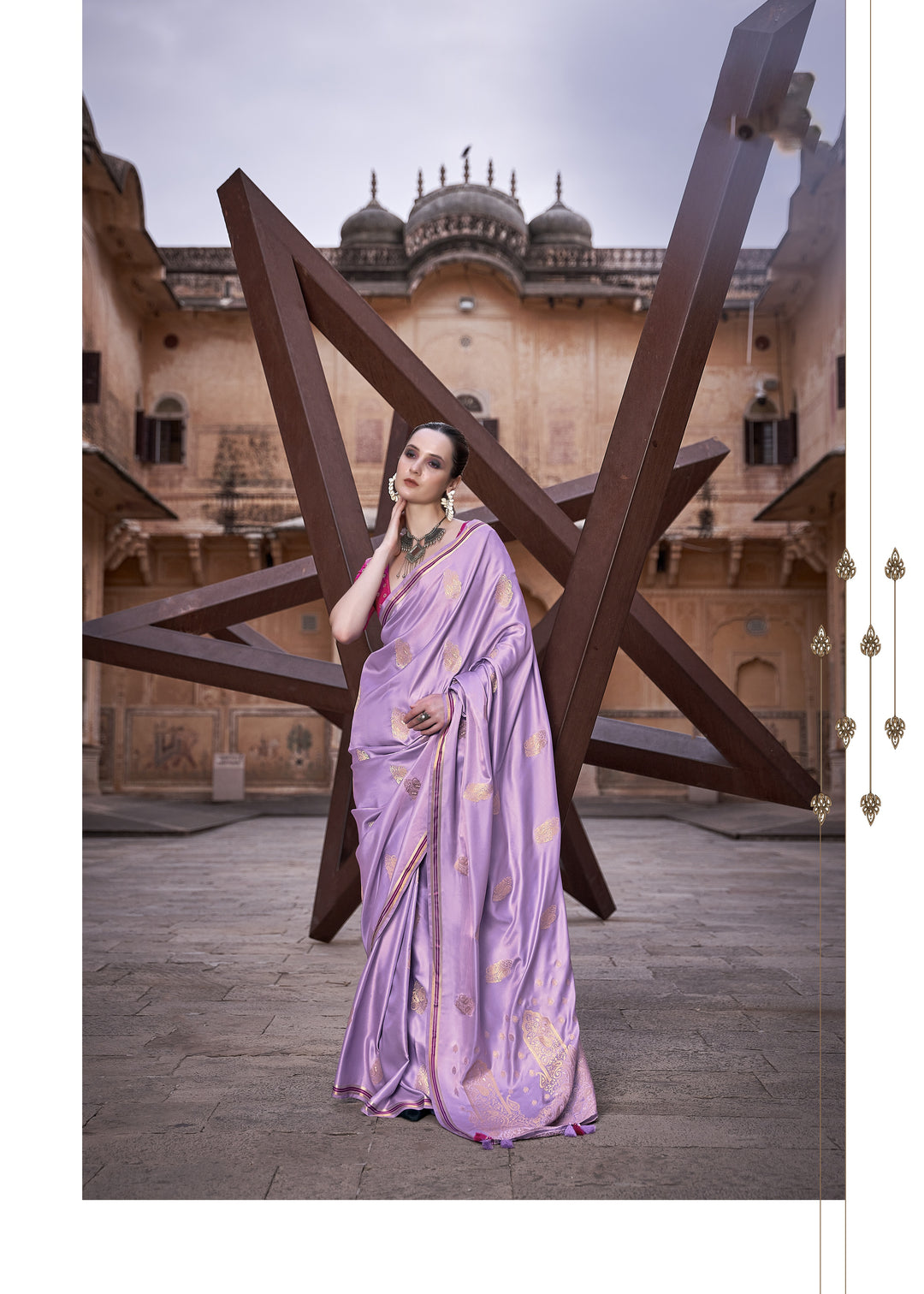 Satin-Silk Wedding Saree | Designer Weaving Jari for Special Events