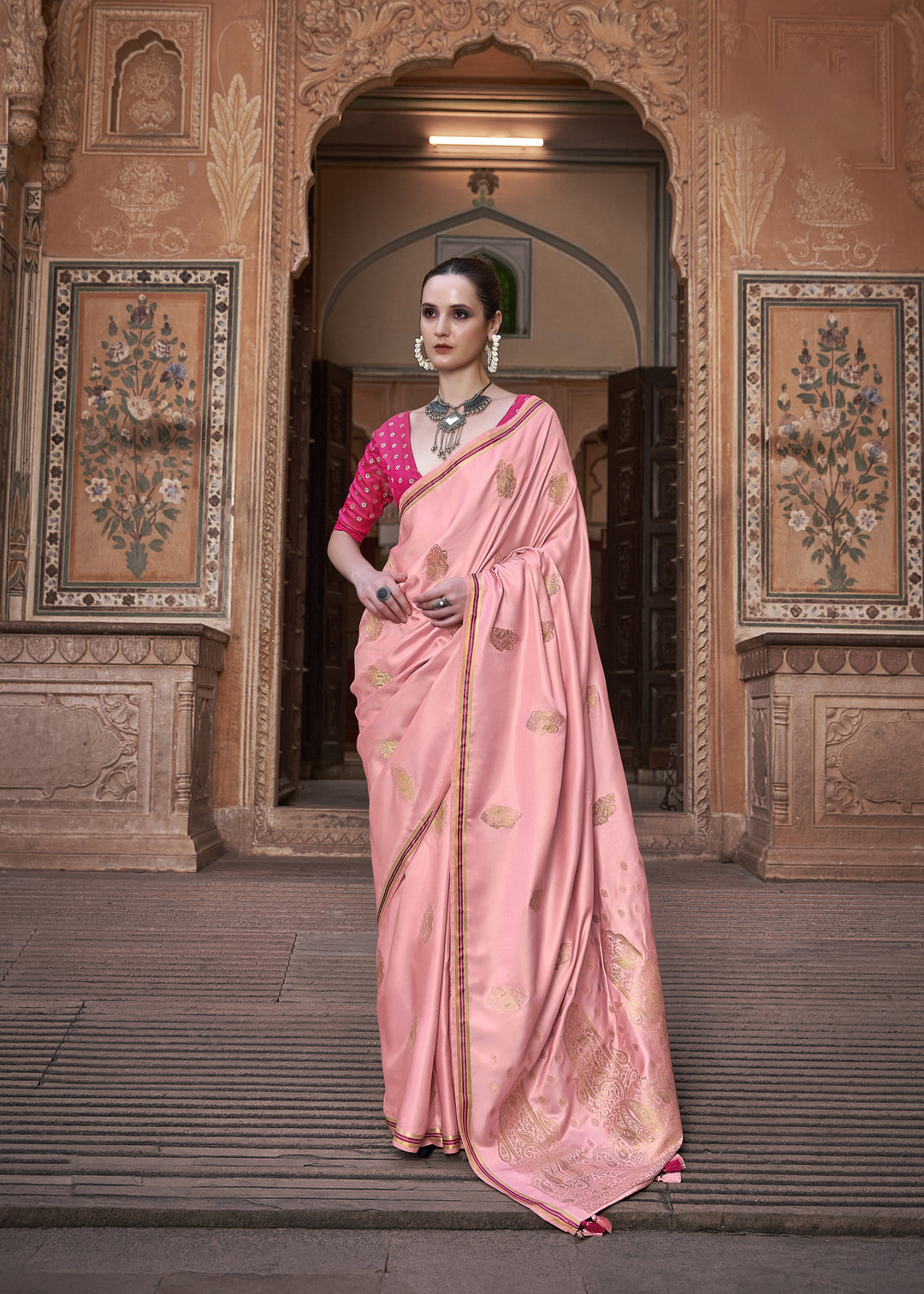 Satin-Silk Wedding Saree | Designer Weaving Jari for Special Events