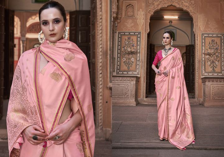 Satin-Silk Wedding Saree | Designer Weaving Jari for Special Events