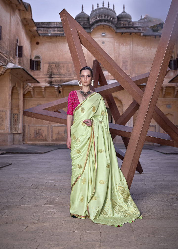 Satin-Silk Wedding Saree | Designer Weaving Jari for Special Events