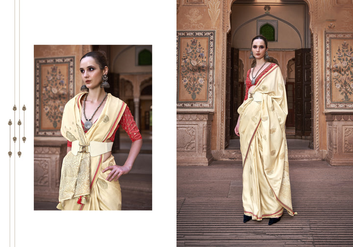 Satin-Silk Wedding Saree | Designer Weaving Jari for Special Events