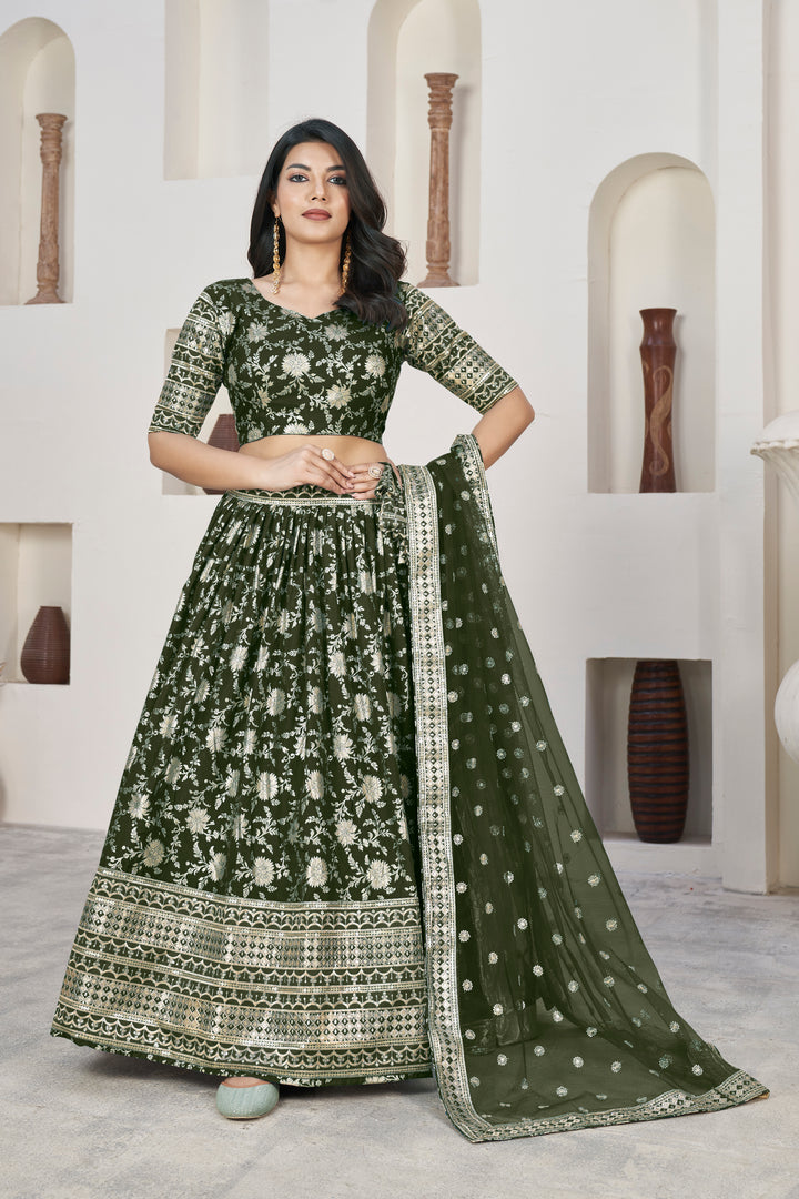 Dola Silk Weaving Jari Designer Lehenga | Elegant Wedding & Party Wear