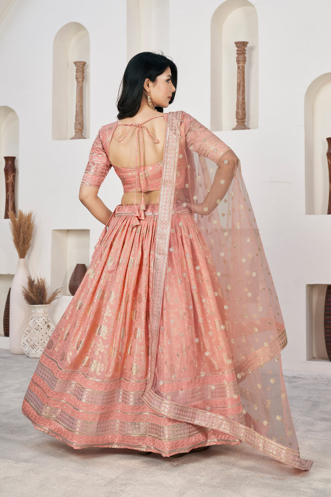 Dola Silk Weaving Jari Designer Lehenga | Elegant Wedding & Party Wear