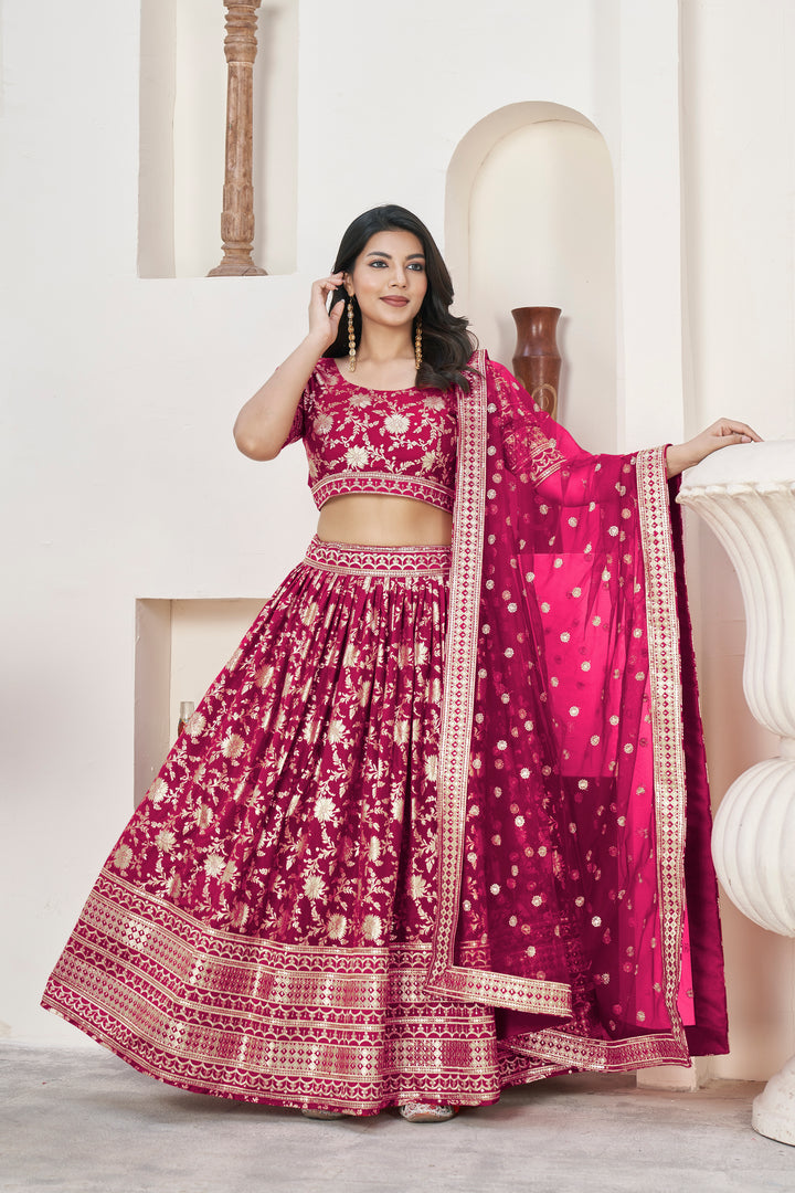 Dola Silk Weaving Jari Designer Lehenga | Elegant Wedding & Party Wear