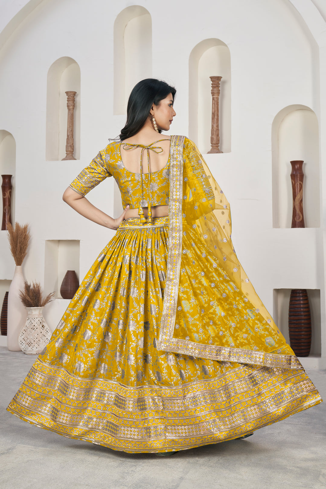 Dola Silk Weaving Jari Designer Lehenga | Elegant Wedding & Party Wear