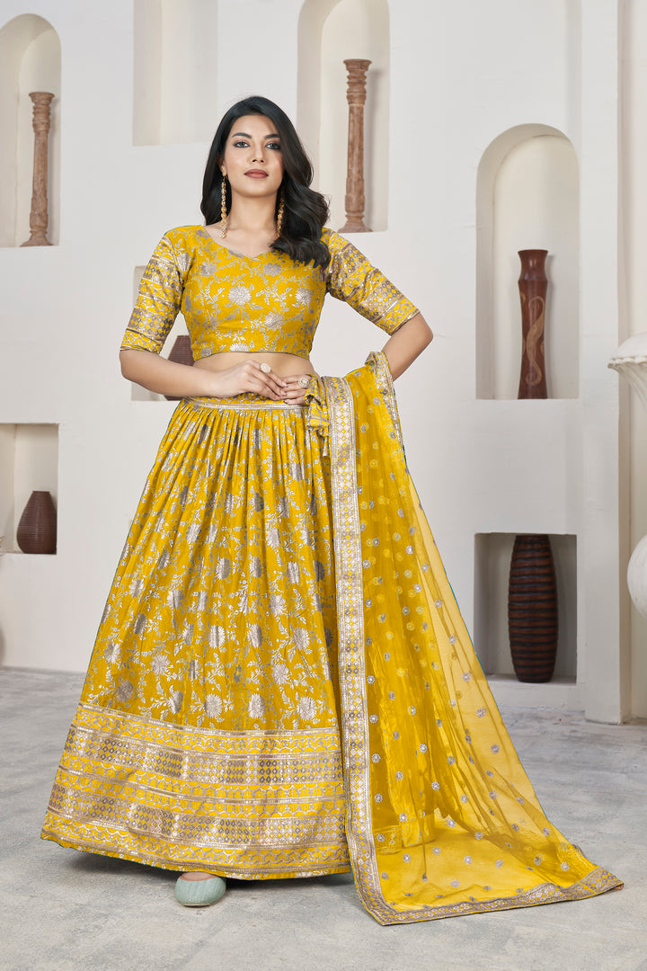 Dola Silk Weaving Jari Designer Lehenga | Elegant Wedding & Party Wear