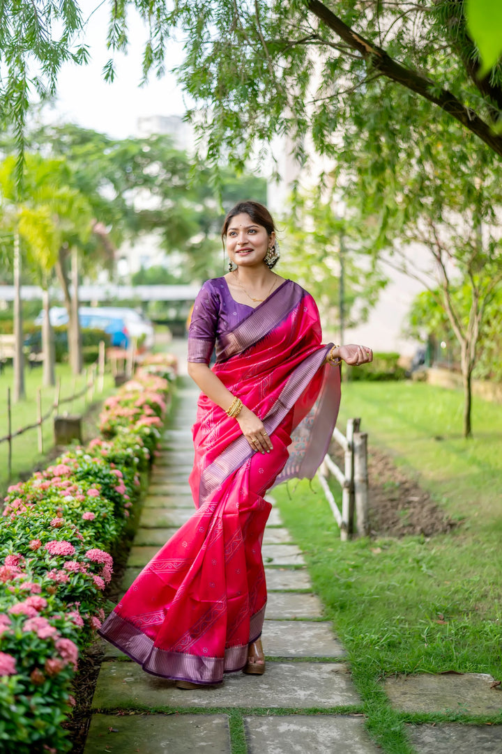 Elegant Raw Silk Saree with Woven Jari | Perfect for Weddings & Festive Events