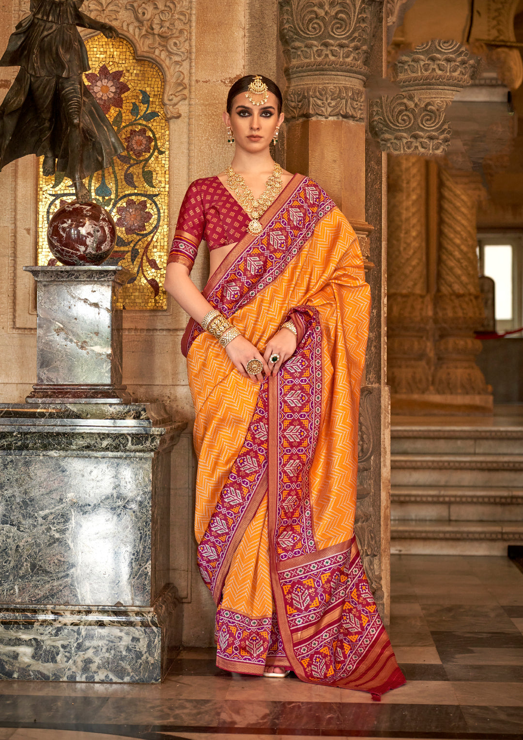 Luxurious s.v.p Silk, Banarasi Weaving Saree with | A Graceful Addition to Your Wardrobe