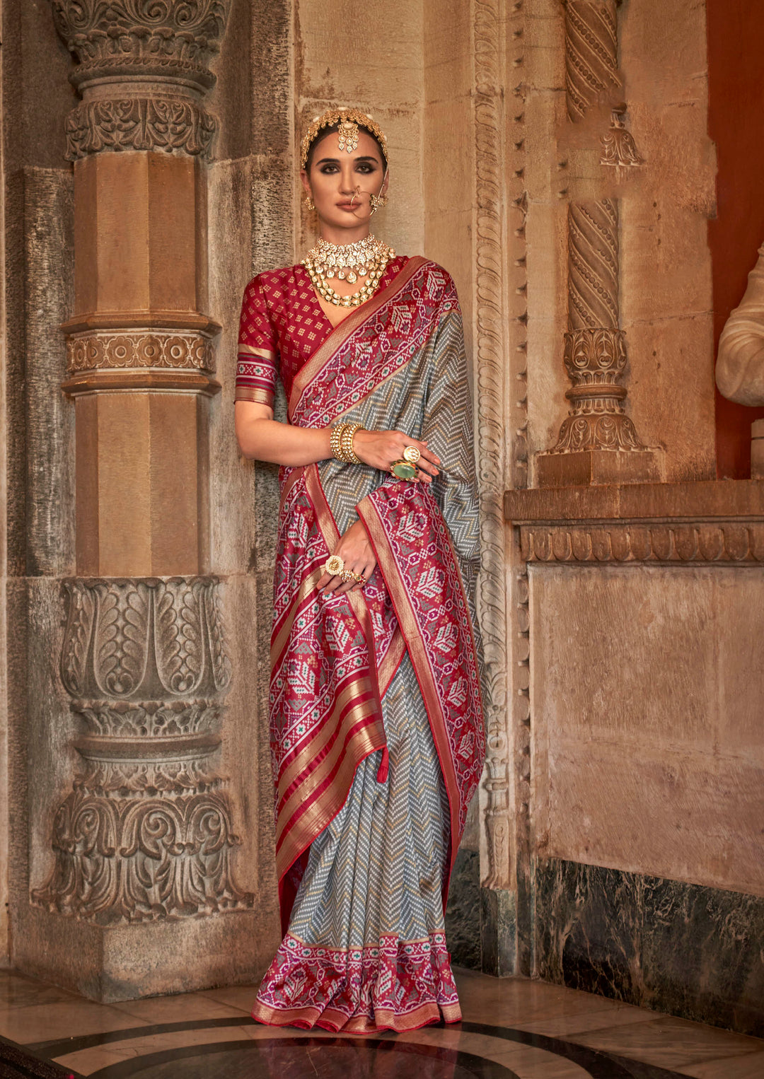 Luxurious s.v.p Silk, Banarasi Weaving Saree with | A Graceful Addition to Your Wardrobe