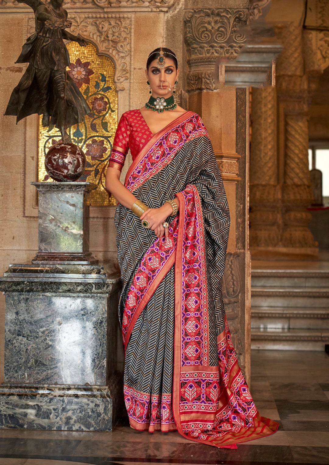 Luxurious s.v.p Silk, Banarasi Weaving Saree with | A Graceful Addition to Your Wardrobe