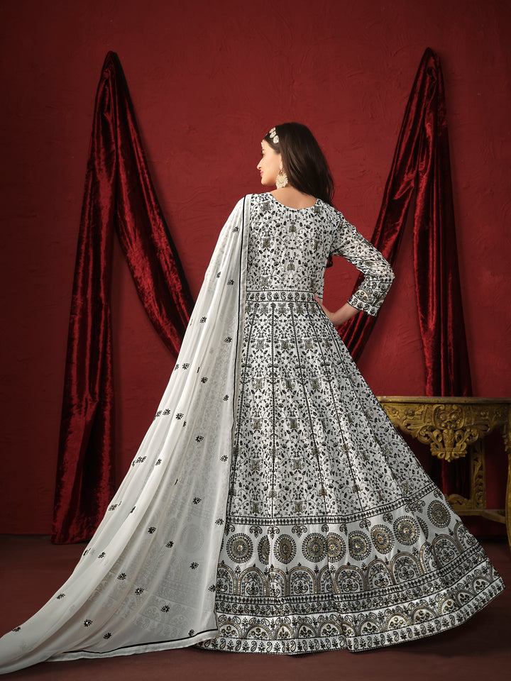 Beautiful Readymade Anarkali Suit with Dupatta | Stylish Faux Georgette