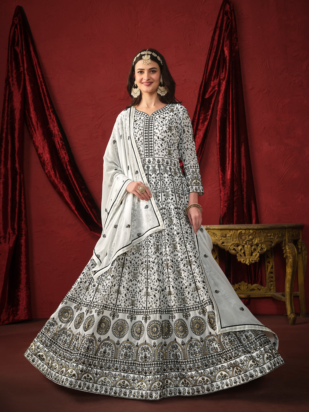 Beautiful Readymade Anarkali Suit with Dupatta | Stylish Faux Georgette