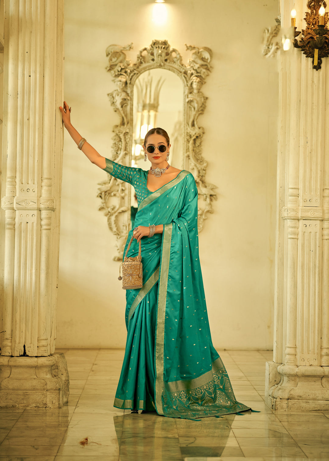 Exquisite Satin Silk Saree with | A Stylish and Sophisticated Choice