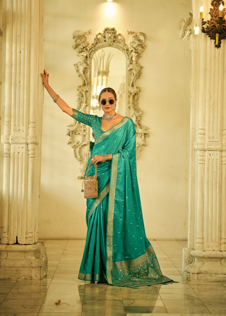 Exquisite Satin Silk Saree with | A Stylish and Sophisticated Choice