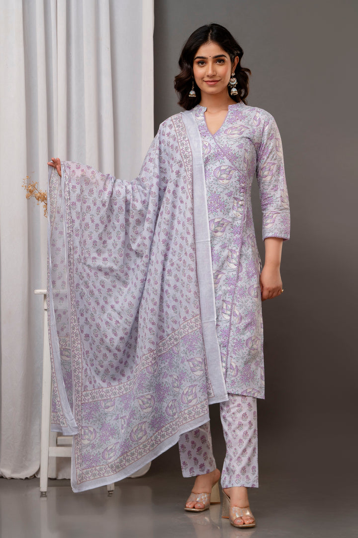 Designer Printed Cotton Suit | Handwork on Attractive Cotton Fabric