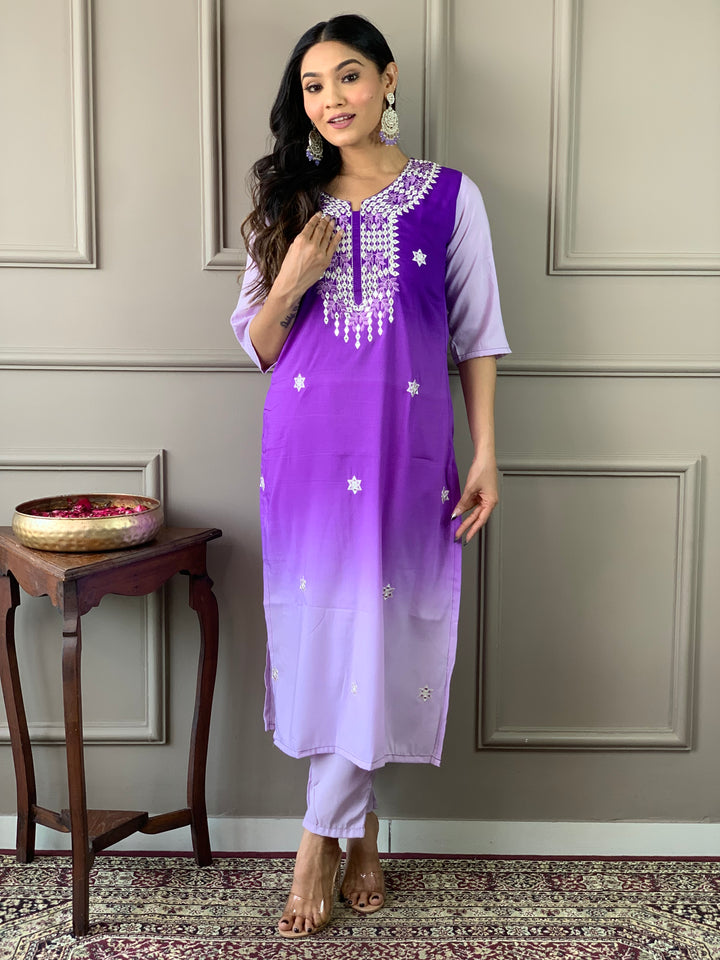 Elegant Muslin Top with Rayon Bottom | Viscose Tabby Dupatta Set