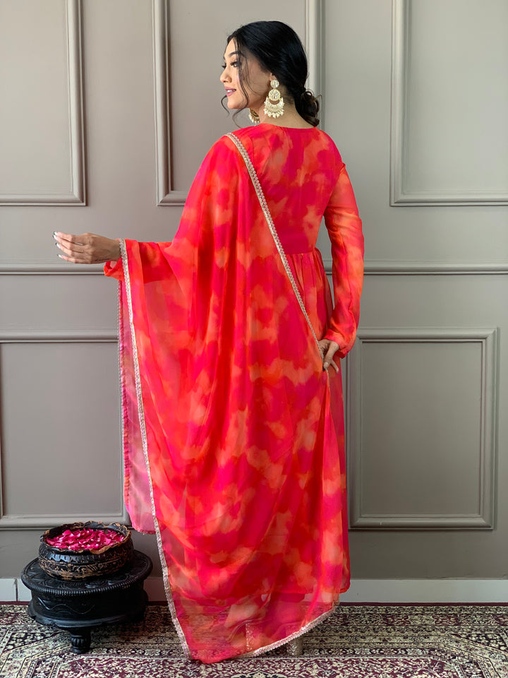 Stunning Designer Suit | Paired with Fine Bottom and Organza Dupatta