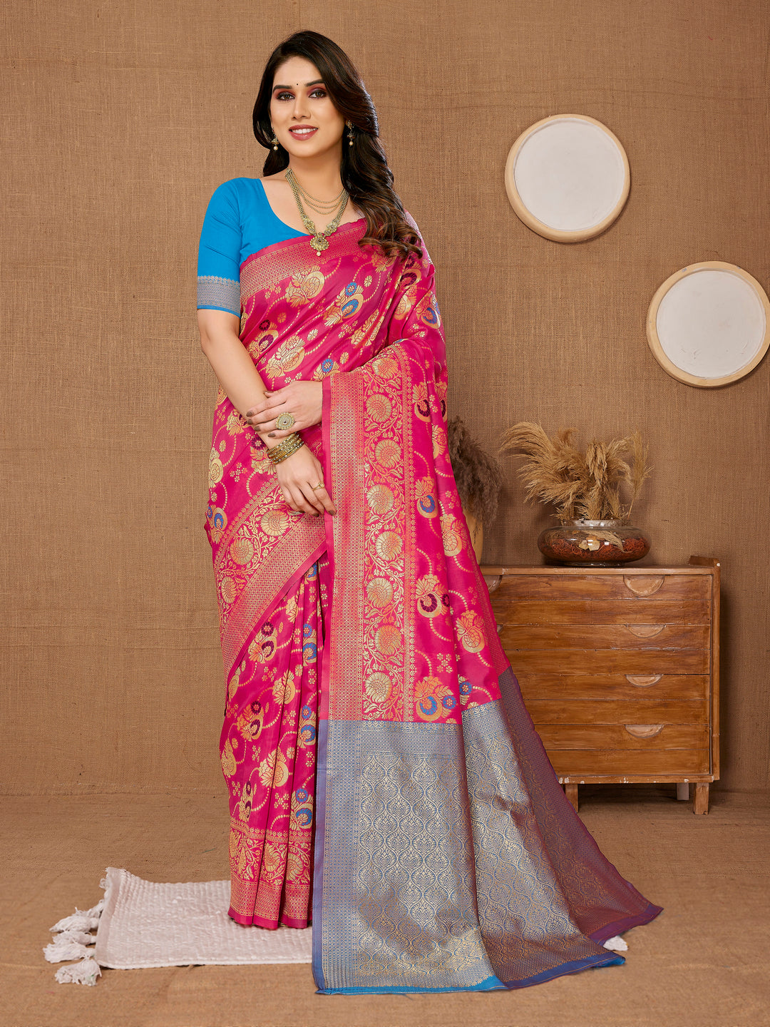 Radiant Banarasi Silk Saree with | Elegance Redefined for Weddings