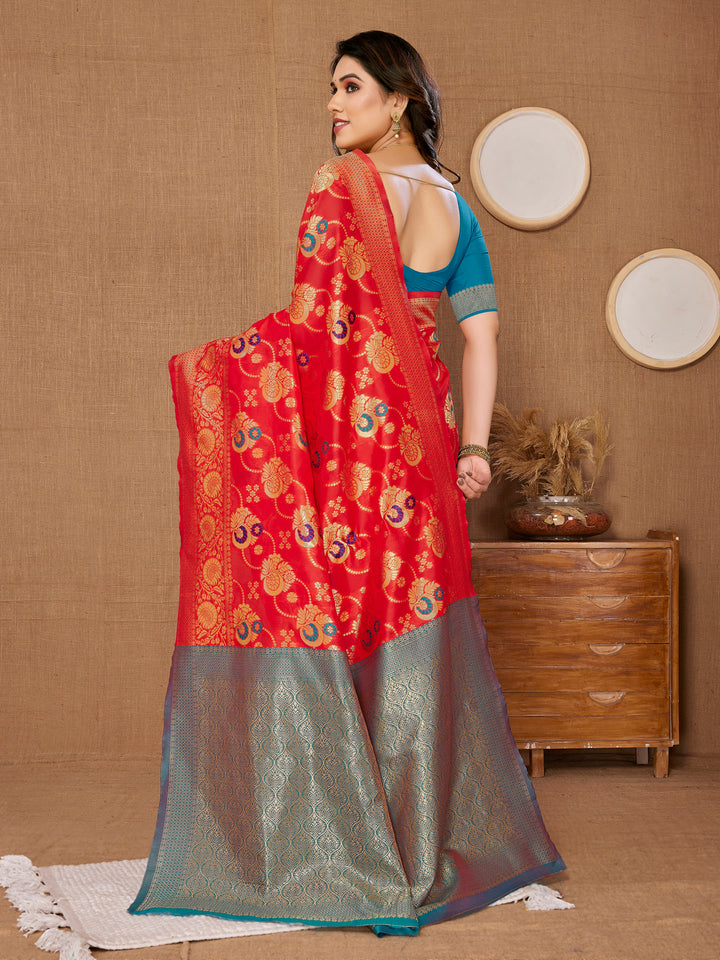 Radiant Banarasi Silk Saree with | Elegance Redefined for Weddings