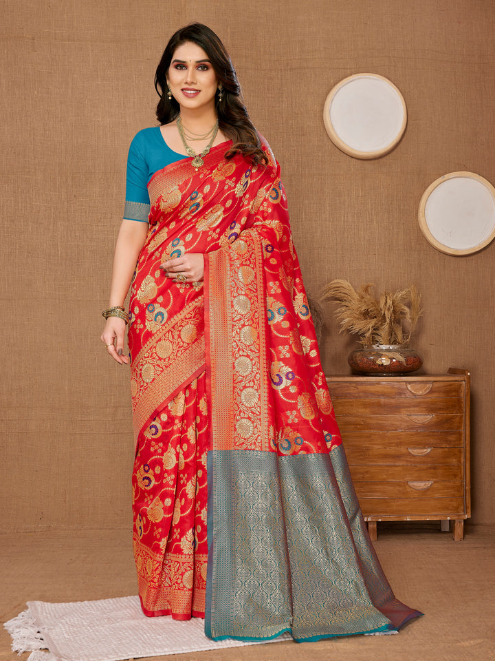 Radiant Banarasi Silk Saree with | Elegance Redefined for Weddings