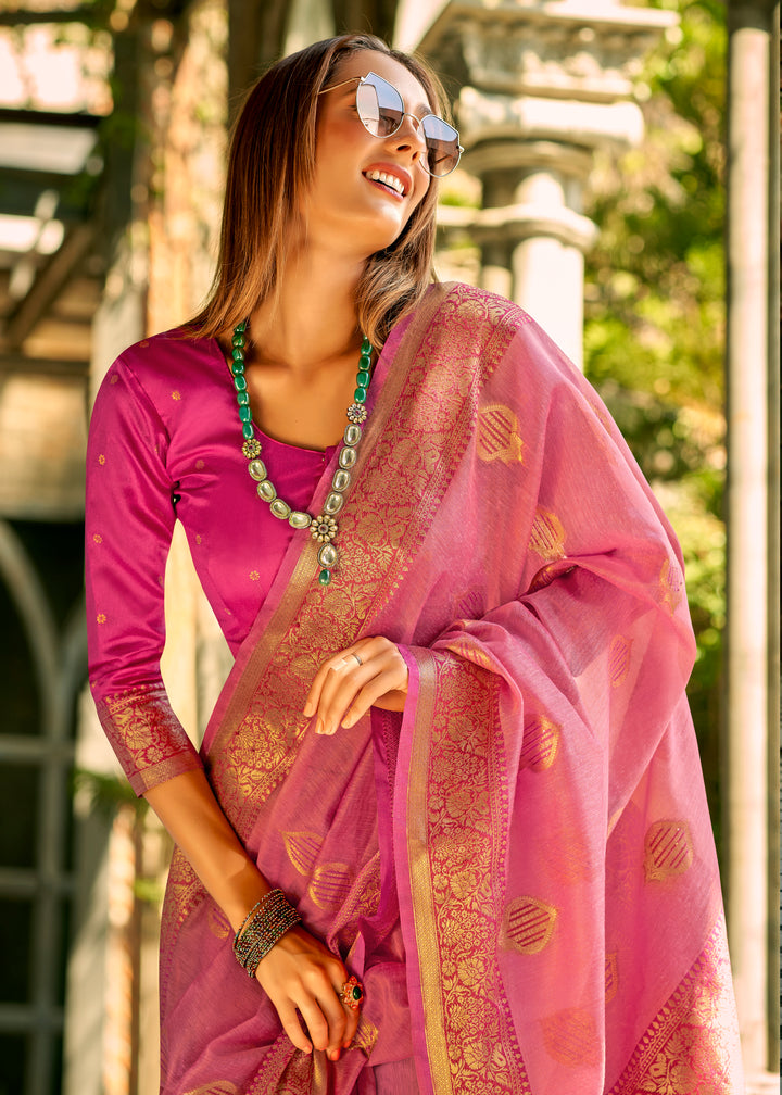 Exquisite Tissue Silk Saree with | An Exclusive Designer Masterpiece