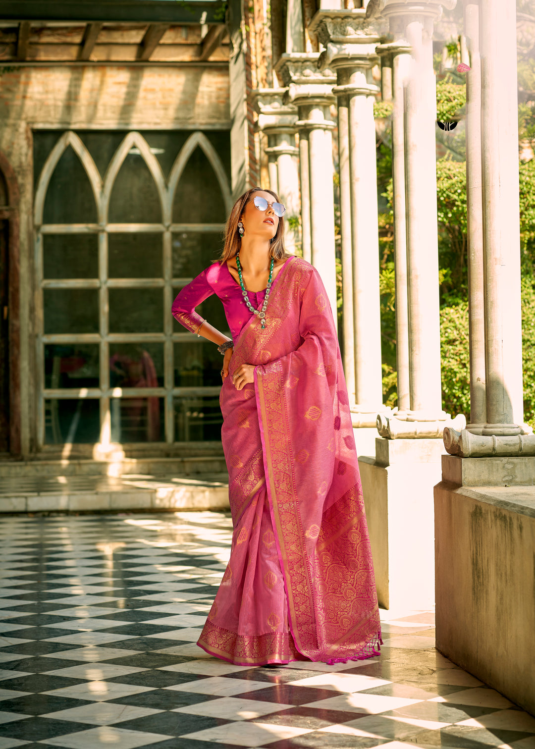 Exquisite Tissue Silk Saree with | An Exclusive Designer Masterpiece