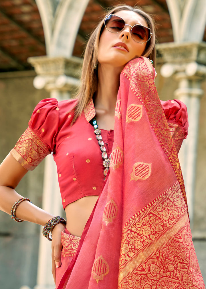 Exquisite Tissue Silk Saree with | An Exclusive Designer Masterpiece