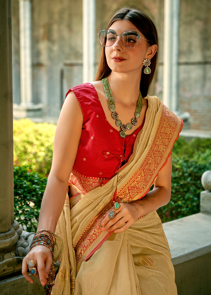 Exquisite Tissue Silk Saree with | An Exclusive Designer Masterpiece