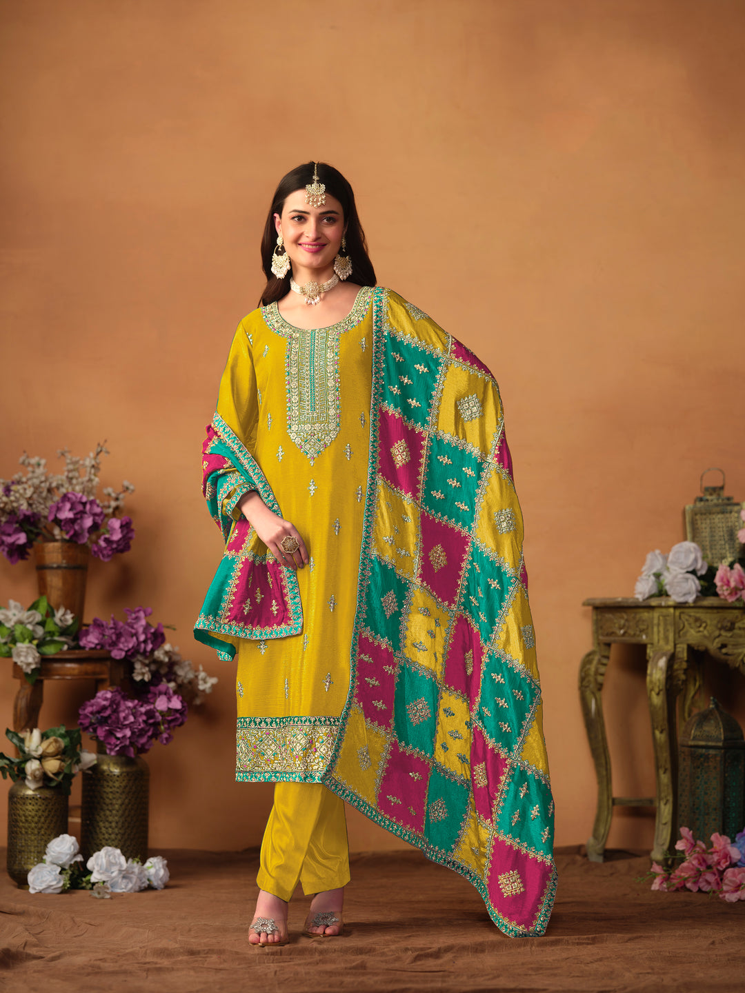 Elegant Party Wear Salwar Suit | Designer Embroidered Set with Dupatta