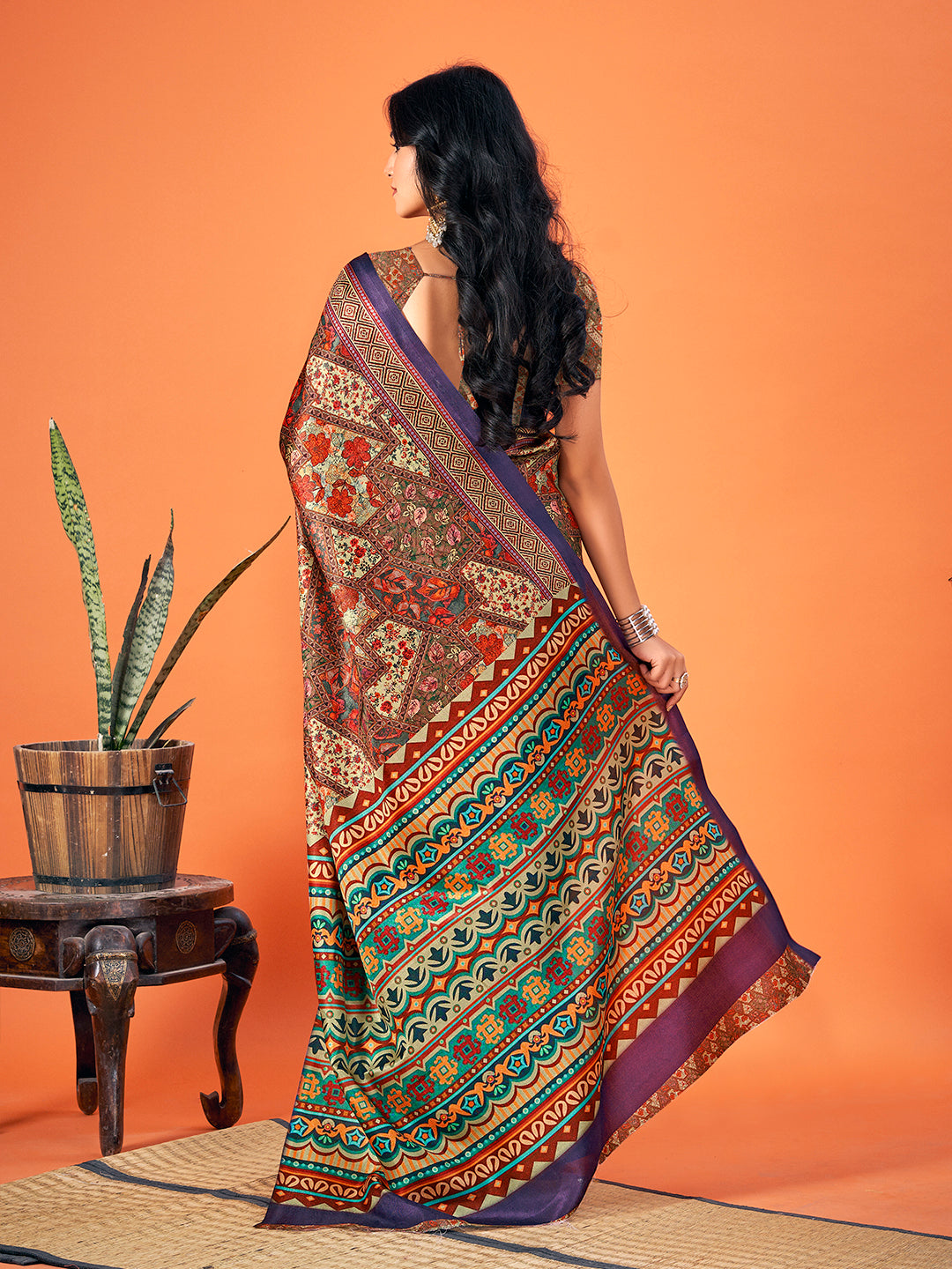 Designer-Printed Pashmina Saree for Weddings | Festive & Traditional Elegance