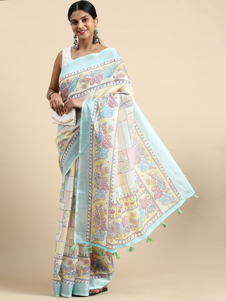 Beautiful Linen Saree with | Unmatched Beauty for Grand Occasions