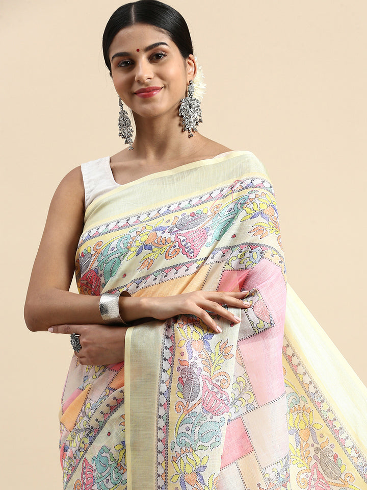 Beautiful Linen Saree with | Unmatched Beauty for Grand Occasions