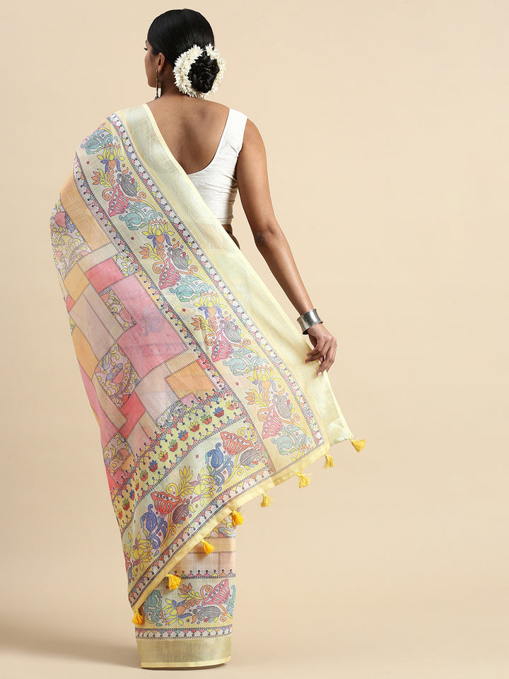 Beautiful Linen Saree with | Unmatched Beauty for Grand Occasions