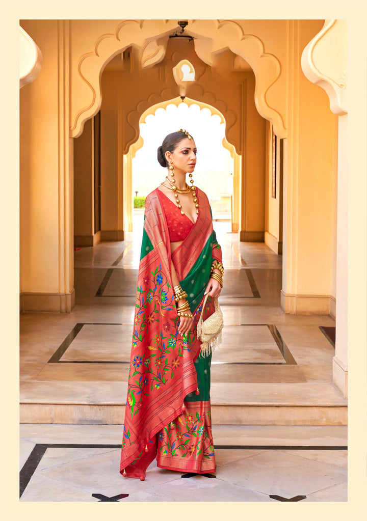 Elegant P V Silk Saree with | Elegance Redefined for Weddings