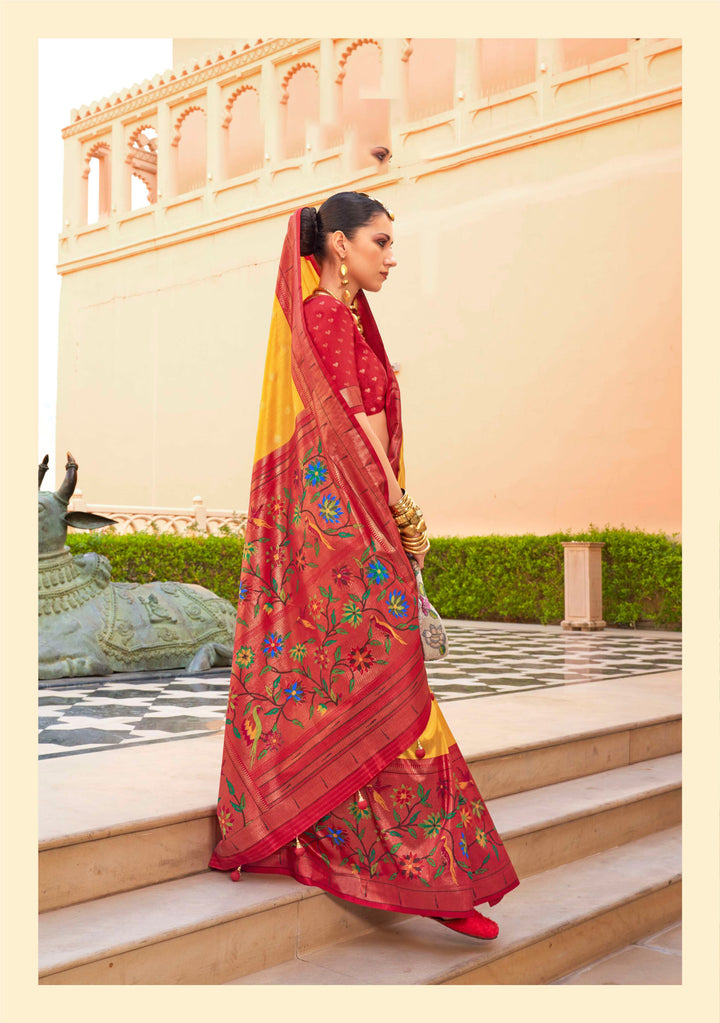 Elegant P V Silk Saree with | Elegance Redefined for Weddings