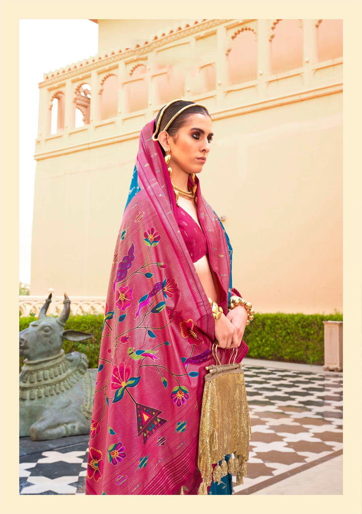 Breathtaking P V Silk Saree with | A Stylish and Sophisticated Choice