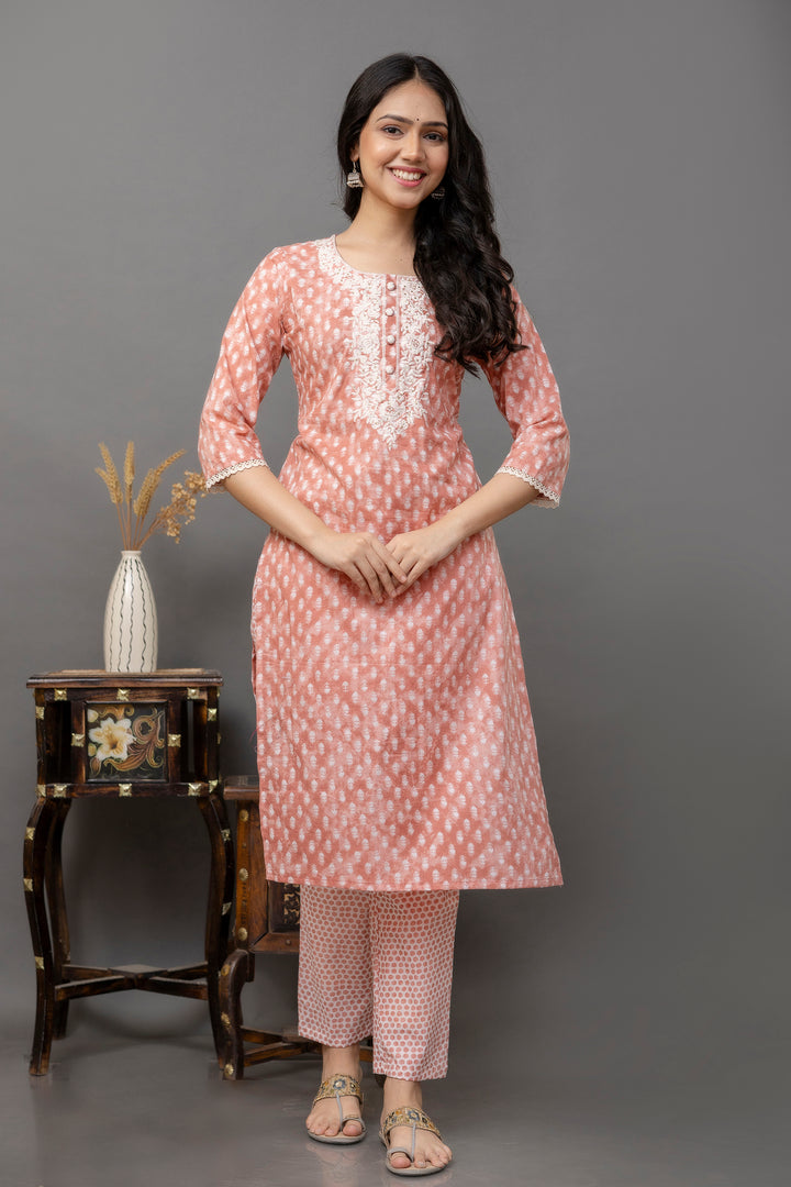 Chic Maroon Kurti Set | Lace Detailing & Designer Prints | Festive Wear