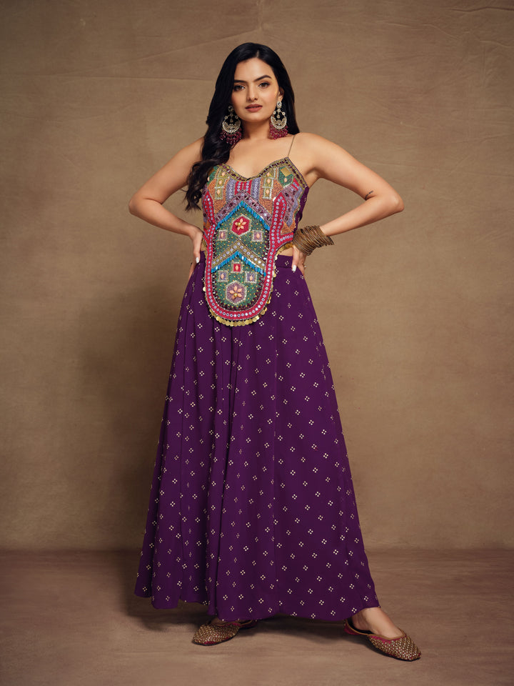 Elegant Purple Co-Ord Suit | Designer Embroidery for Weddings and Festive Wear