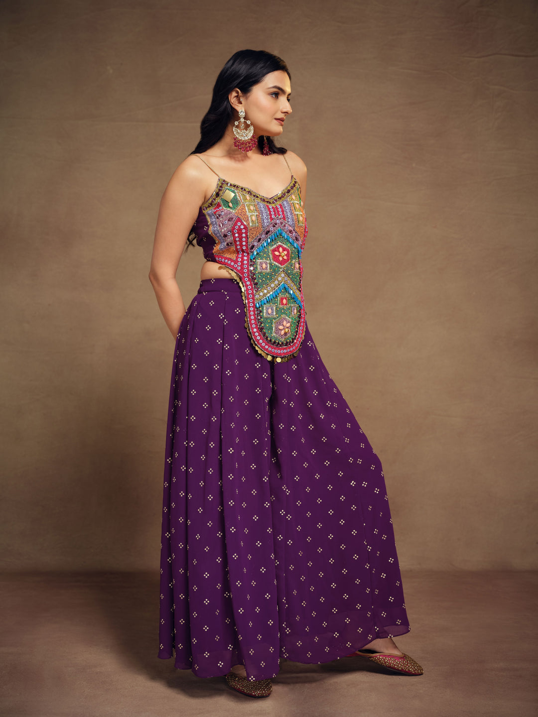 Elegant Purple Co-Ord Suit | Designer Embroidery for Weddings and Festive Wear