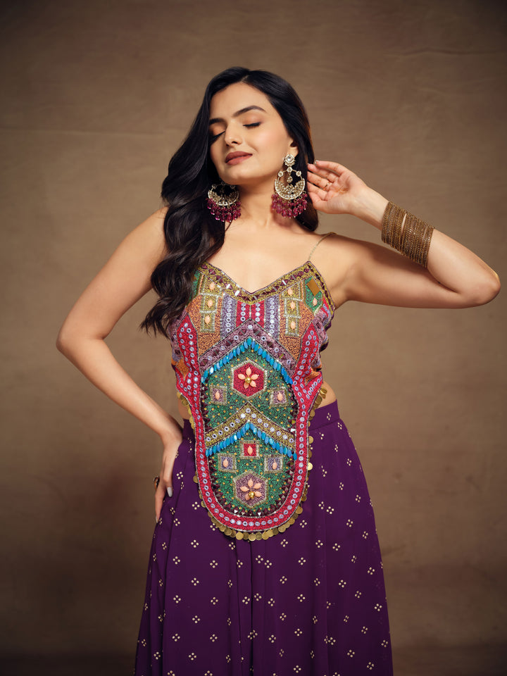 Elegant Purple Co-Ord Suit | Designer Embroidery for Weddings and Festive Wear