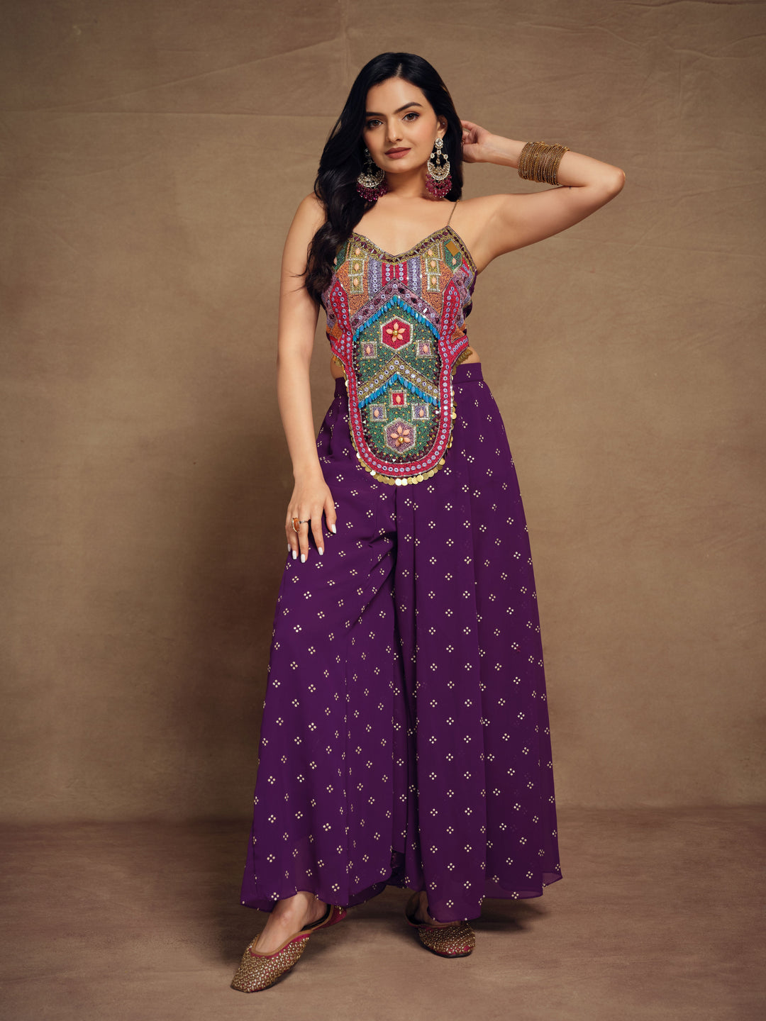 Elegant Purple Co-Ord Suit | Designer Embroidery for Weddings and Festive Wear