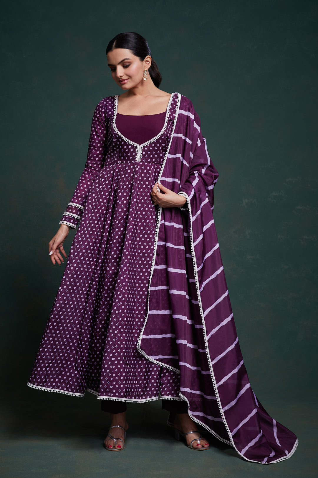 Elegant Wine Readymade Salwar Kameez with Dupatta | Stylish Organza Fabric Top and Bottom Set for Women