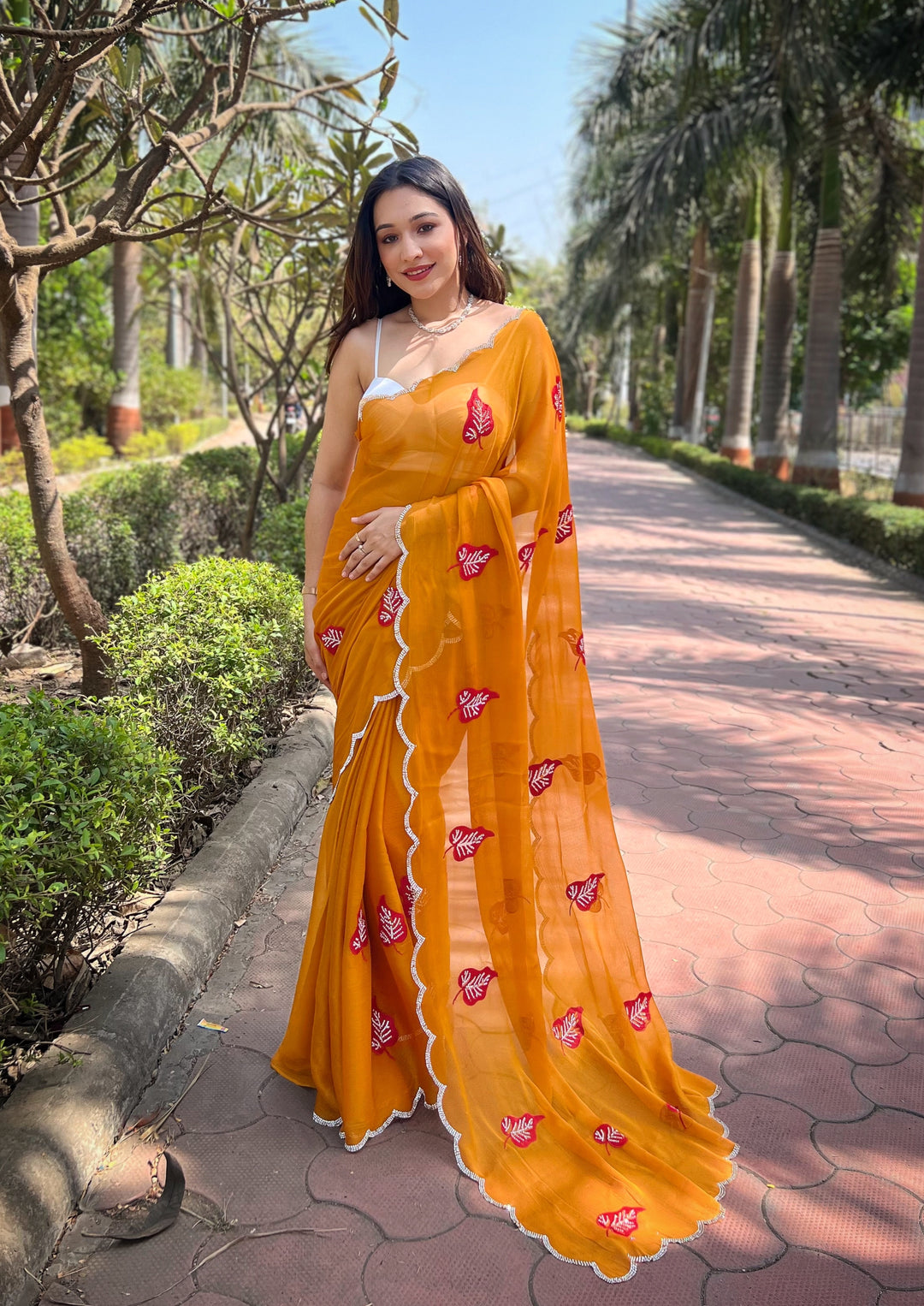 Elegant Chiffon Saree with | A Captivating Traditional Ensemble