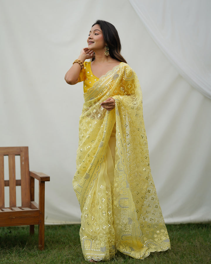 Sophisticated Organza Saree | A Captivating Traditional Ensemble