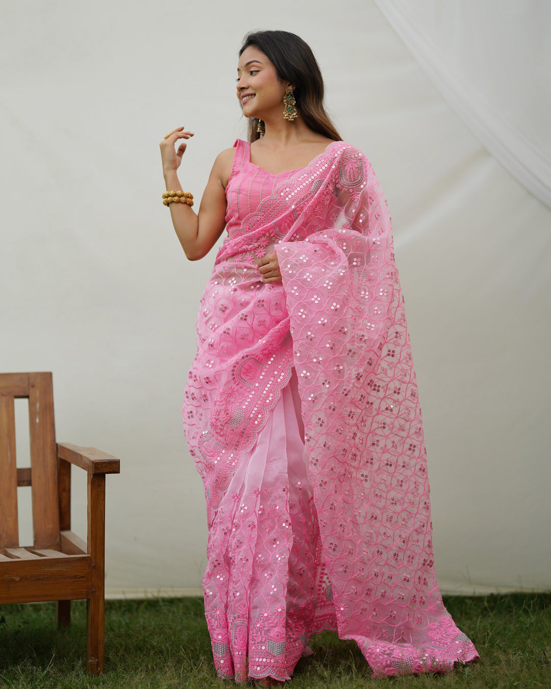 Sophisticated Organza Saree | A Captivating Traditional Ensemble