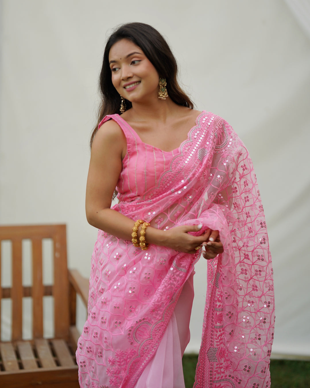 Sophisticated Organza Saree | A Captivating Traditional Ensemble