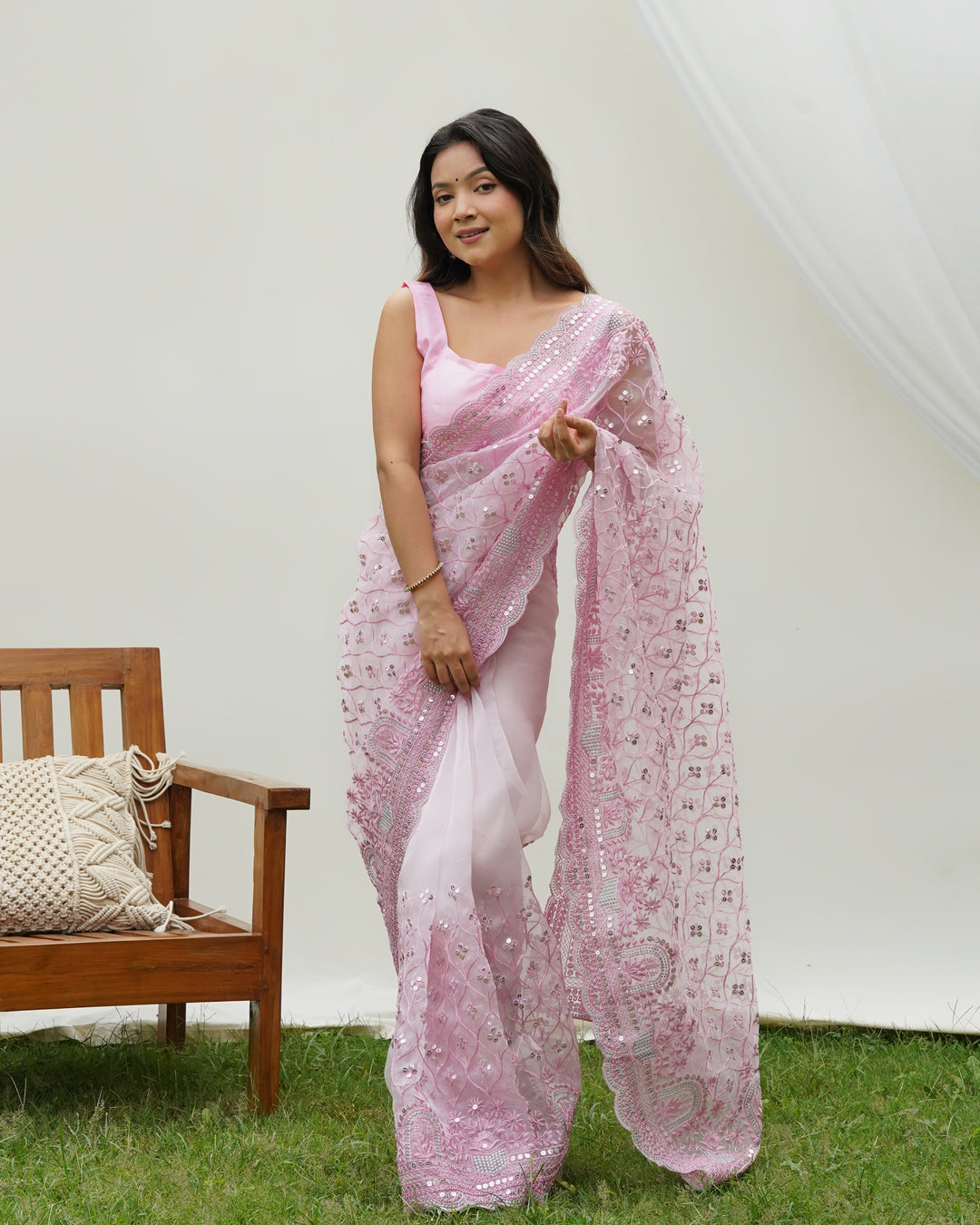 Sophisticated Organza Saree | A Captivating Traditional Ensemble